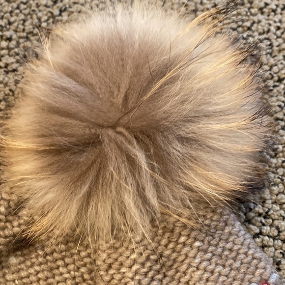 NWOT Fur Pom Pom Hat with Embellishment main image 4